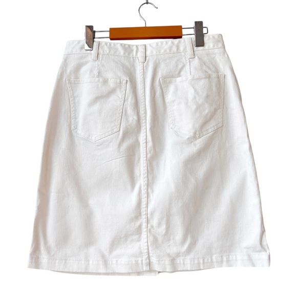 Brooks Brothers White Button down Denim Skirt - high waisted - Picture 2 of 8